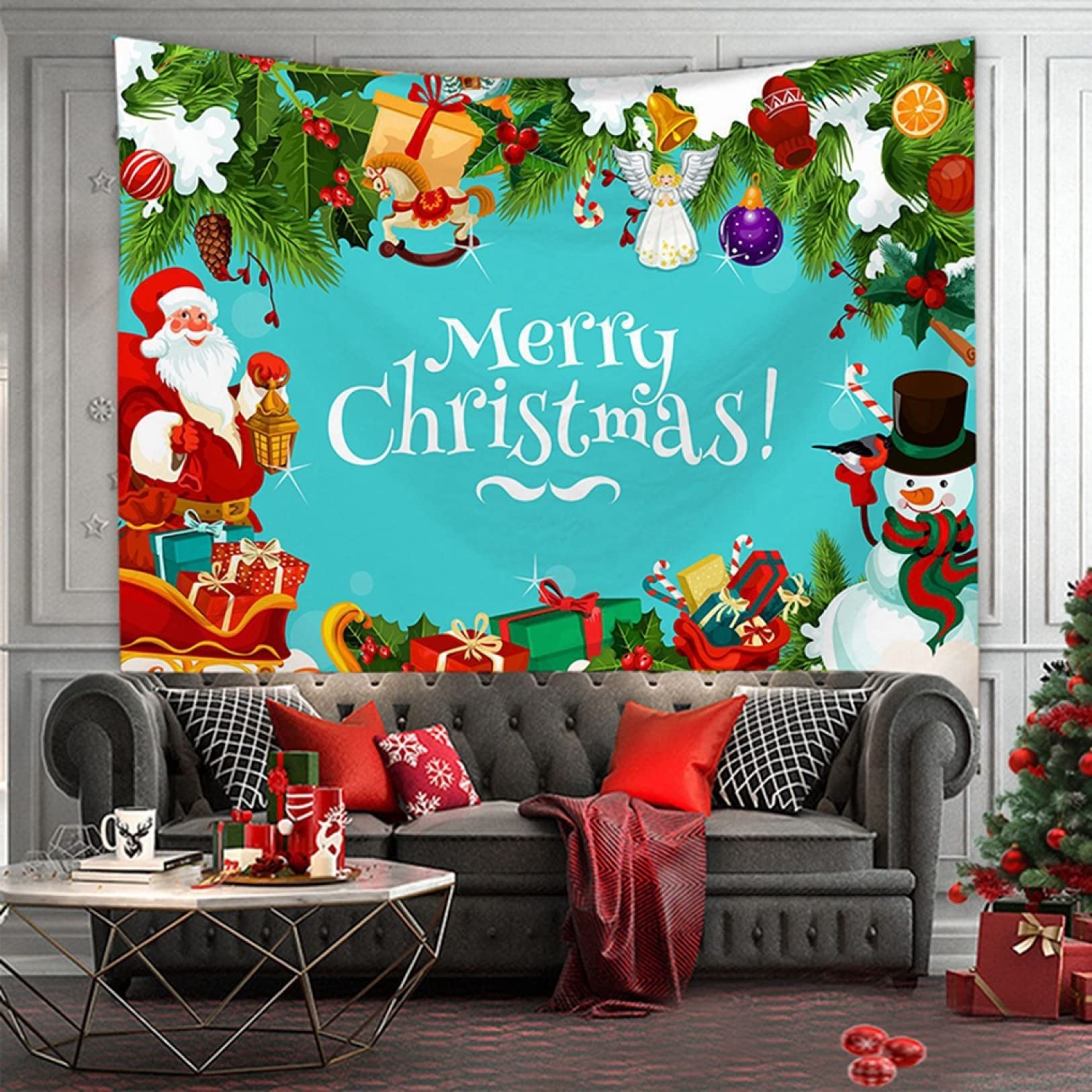 Amazon.co.jp: タペストリー クリスマス 飾り おしゃれ 壁掛け